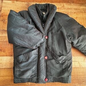 j. Gallery Duckdown Oversized 80s Jacket VINTAGE MEDIUM Metallic Blue